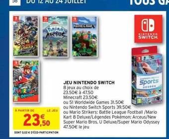 Intermarché Hyper Jeu Nintendo Switch offre