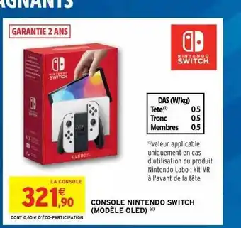 Intermarché Hyper Console Nintendo Switch (modèle Oled) offre