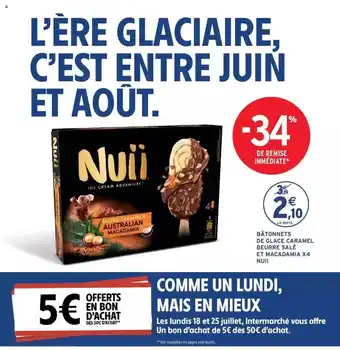 Intermarché Hyper Bâtonnets De Glace Caramel Beurre Salé Et Macadamia X4 Nuii offre