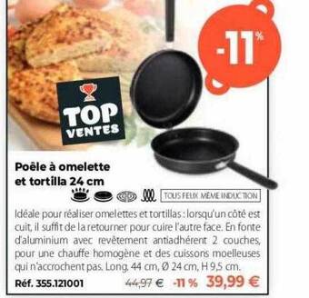 Mathon Poêle à Omelette Et Tortilla 24 Cm offre