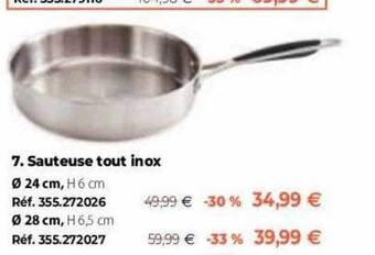 Mathon Sauteuse Tout Inox offre