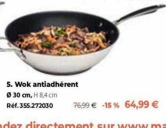 Mathon Wok Antiadhérent offre