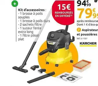 Mr Bricolage Kit D'accessoires K'a'rcher, Aspirateur D'eau Et Poussières K'a'rcher offre