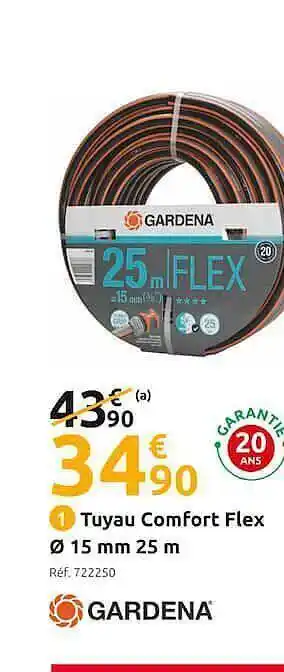 Mr Bricolage Tuyau Comfort Flex ø 15 Mm 25 M Gardena offre