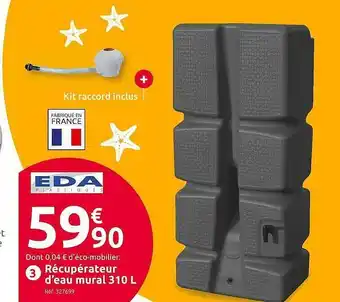 Mr Bricolage Récupérateur D'eau Mural 310l Eda offre