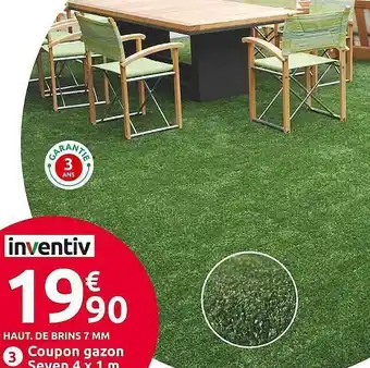 Mr Bricolage Coupon Gazon Seven 4 X 1 M Inventiv offre