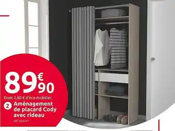 Mr Bricolage Aménagement De Placard Cody Avec Rideau offre