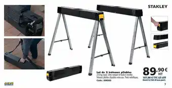 Samse Lot De 2 Tréteaux Pliables Stanley offre
