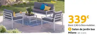 Mr Bricolage Salon de jardin bas milano offre