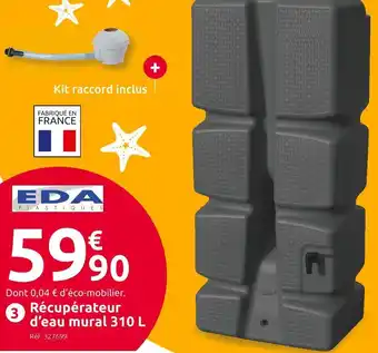 Mr Bricolage Eda récupérateur d’eau mural 310 l offre