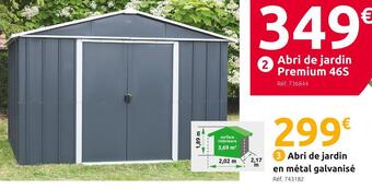 Mr Bricolage Abri de jardin en métal galvanisé offre