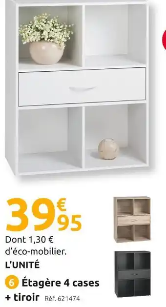 Mr Bricolage Étagère 4 cases + tiroir offre
