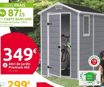 Mr Bricolage Abri de jardin premium 46s offre