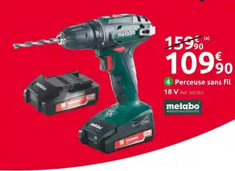 Mr Bricolage Metabo perceuse visseuse 18 v bs18 offre