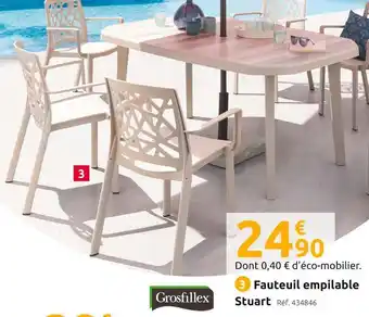 Mr Bricolage Grosfillex fauteuil empilable stuart offre