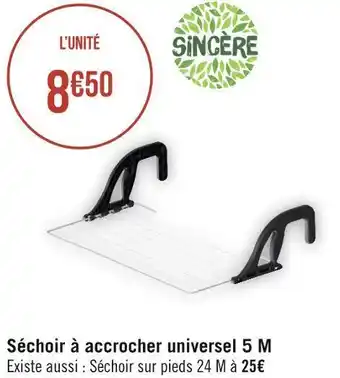 Géant Casino Sincère séchoir à accrocher universel 5 m offre