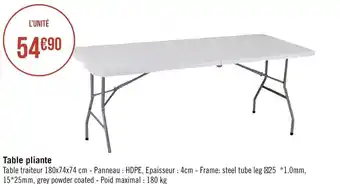 Géant Casino Table pliante offre