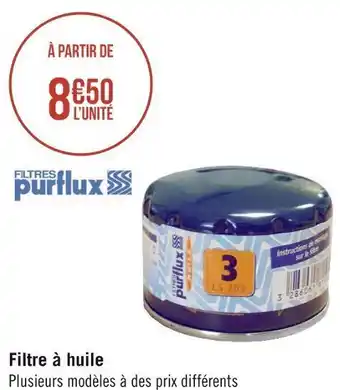 Géant Casino Purflux filtre à huile offre