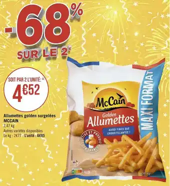 Géant Casino Mc cain allumettes golden surgelées offre