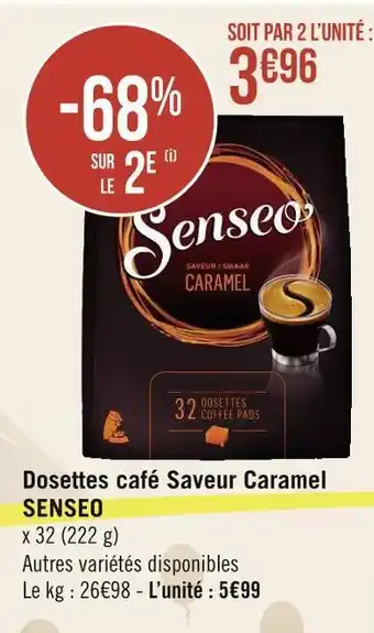 Géant Casino Senseo dosettes café saveur caramel offre