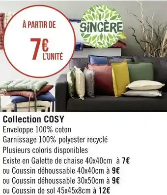 Géant Casino Sincère collection cosy offre