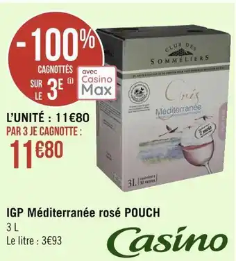 Géant Casino Casino igp méditerranée rosé pouch offre