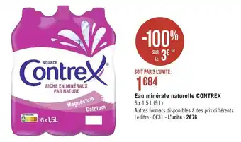 Géant Casino Contrex eau minérale naturelle offre