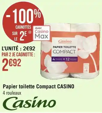 Géant Casino Casino papier toilette compact offre