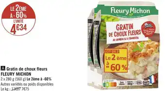Géant Casino Fleury michon gratin de choux fleurs offre