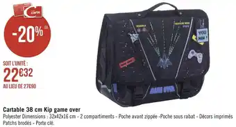 Géant Casino Cartable 38 cm kip game over offre