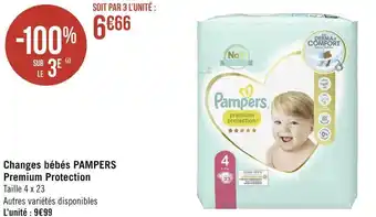 Géant Casino Pampers changes bébés premium protection offre