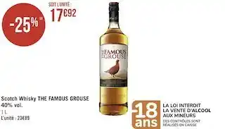 The famous grouse scotch whisky 40% vol.