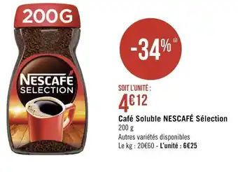 Géant Casino Nescafé café soluble sélection offre