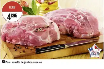 Géant Casino Porc rouelle de jambon avec os offre
