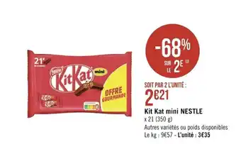 Géant Casino Kit Kat Mini Nestle offre