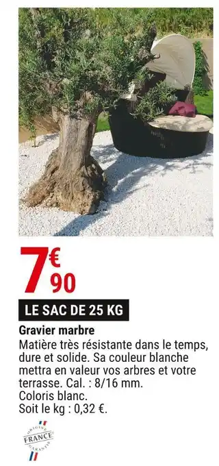 Gamm vert Gravier marbre offre