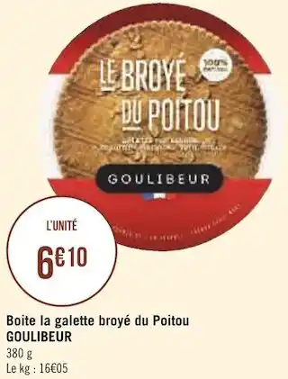 Goulibeur boite la galette broyé du poitou