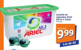 Action ARIEL lessive en capsules ariel all-in-1 color offre