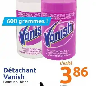 Action VANISH détachant offre