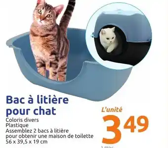 Action Bac à litière pour chat offre