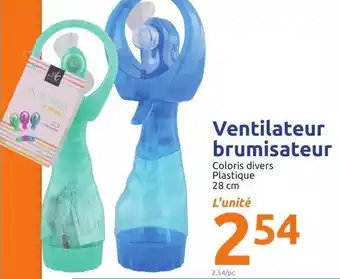 Action Ventilateur brumisateur offre