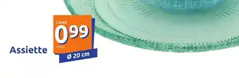 Action SERVICE EN VERRE assiette offre