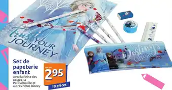 Action Set de papeterie enfant offre