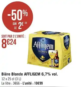 Casino Supermarchés AFFLIGEM 6,7% vol. bière blonde offre