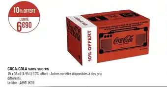 Casino Supermarchés COCA-COLA sans sucres offre