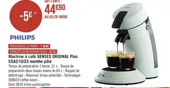 Casino Supermarchés CSA210/23 machine à café SENSEO ORIGINAL plus offre