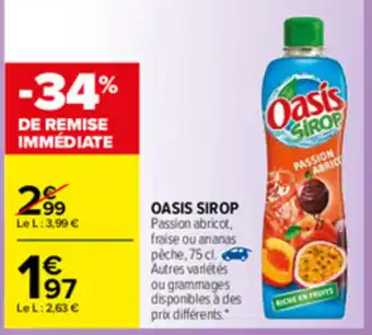 Carrefour Oasis sirop offre