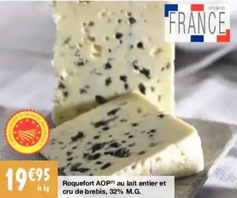 Roquefort AOP au lait entier et cru de brebis, 32% M.G.