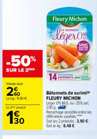 Carrefour Bâtonnets de surimi offre