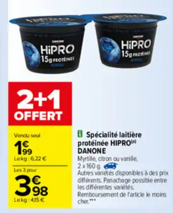 Carrefour Spécialité laitière proteinee offre